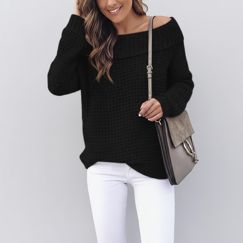 Opal | Jersey de Lana Merina con Hombros Descubiertos