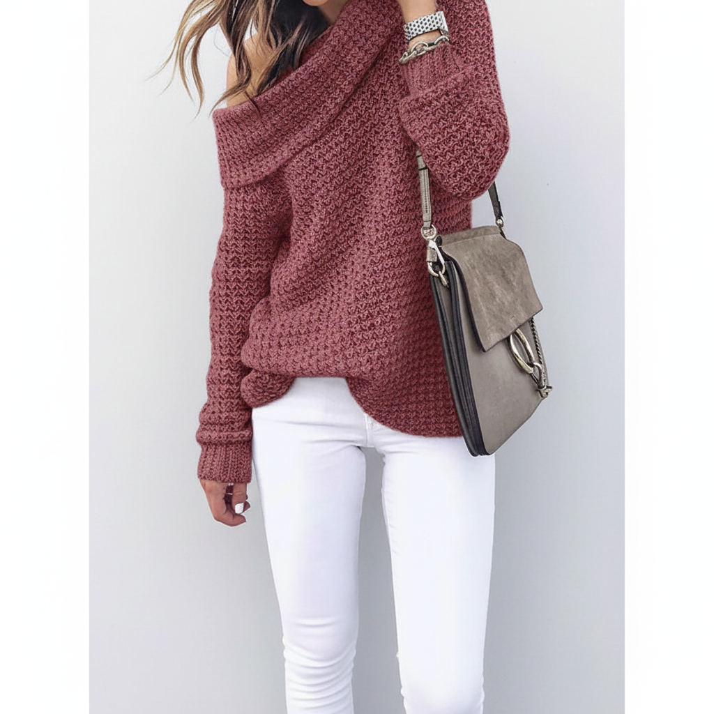 Opal | Jersey de Lana Merina con Hombros Descubiertos