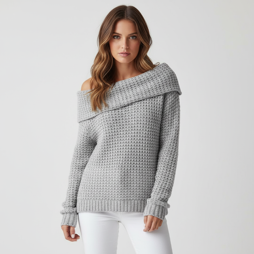 Opal | Jersey de Lana Merina con Hombros Descubiertos