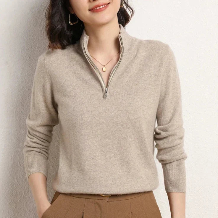 Odette | Merino Wool Half Zip Jumper