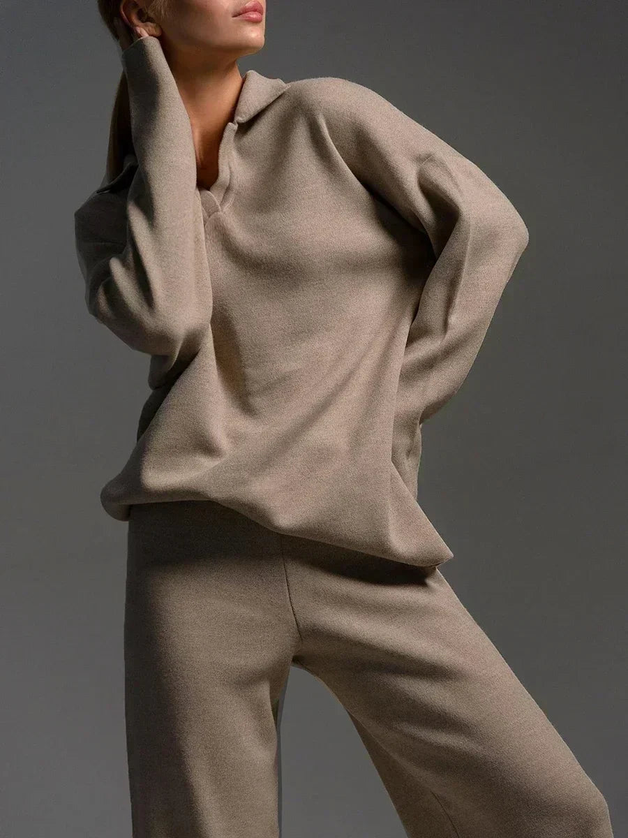 Marina | Conjunto de punto con cuello tipo polo