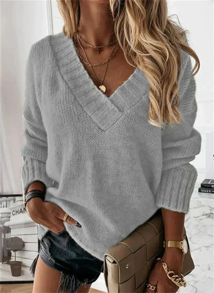Cordelia | Jersey con cuello de pico relajado