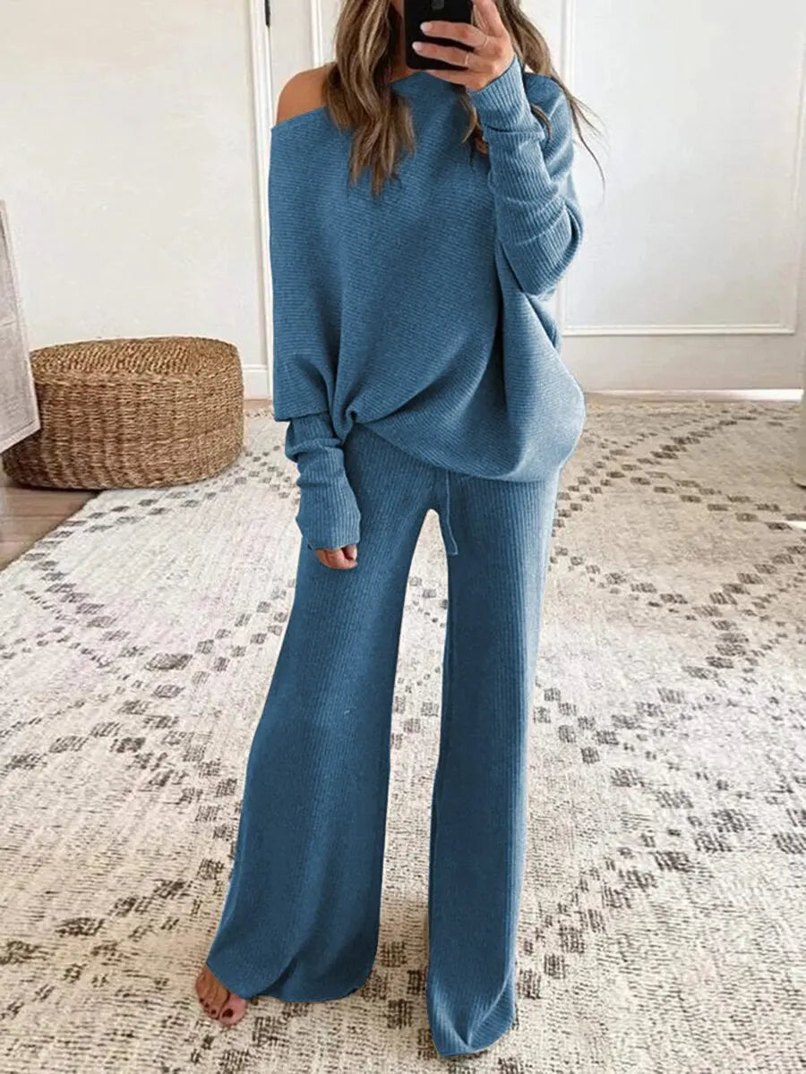 Mabel | Conjunto de punto de salón con hombros descubiertos