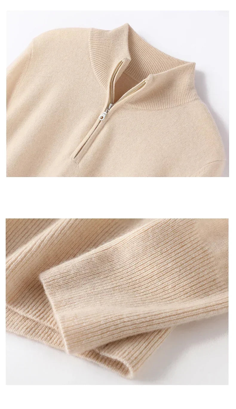 Odette | Merino Wool Half Zip Jumper