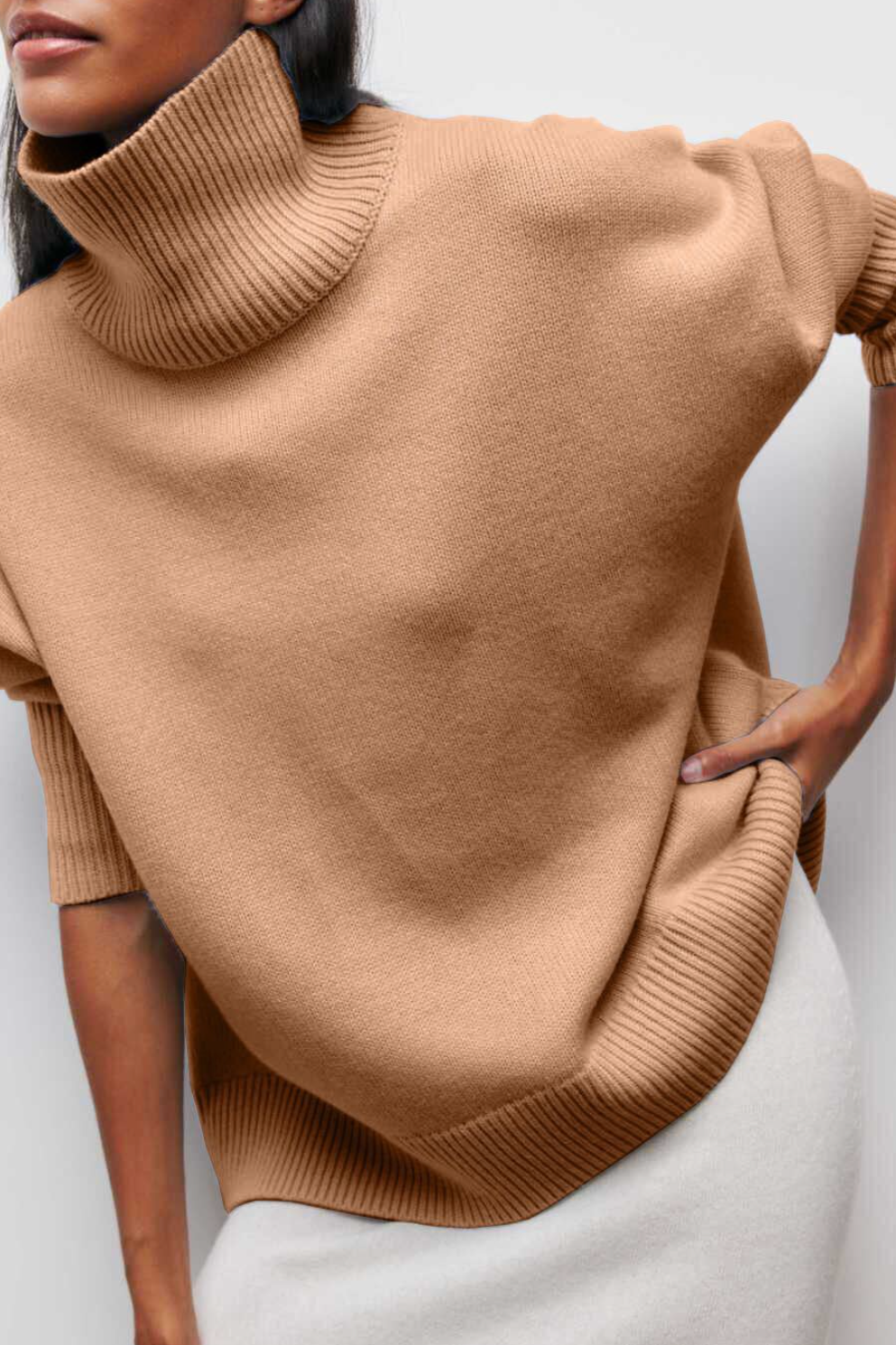 Diana | Short Sleeve Roll Neck Jumper