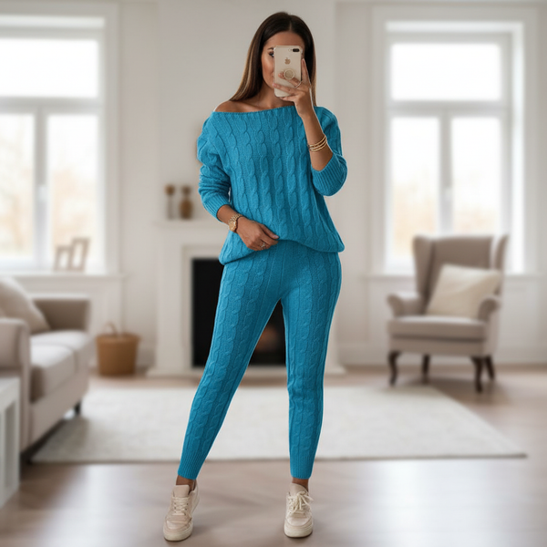Lydia | Cable Knit Loungewear Co-ord