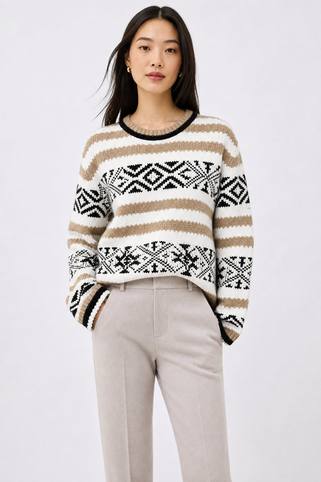 Rose | Suéter Fair Isle de Lana Merino