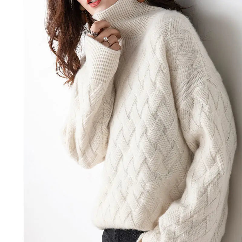 Theodora | Wool Mix Roll Neck Jumper
