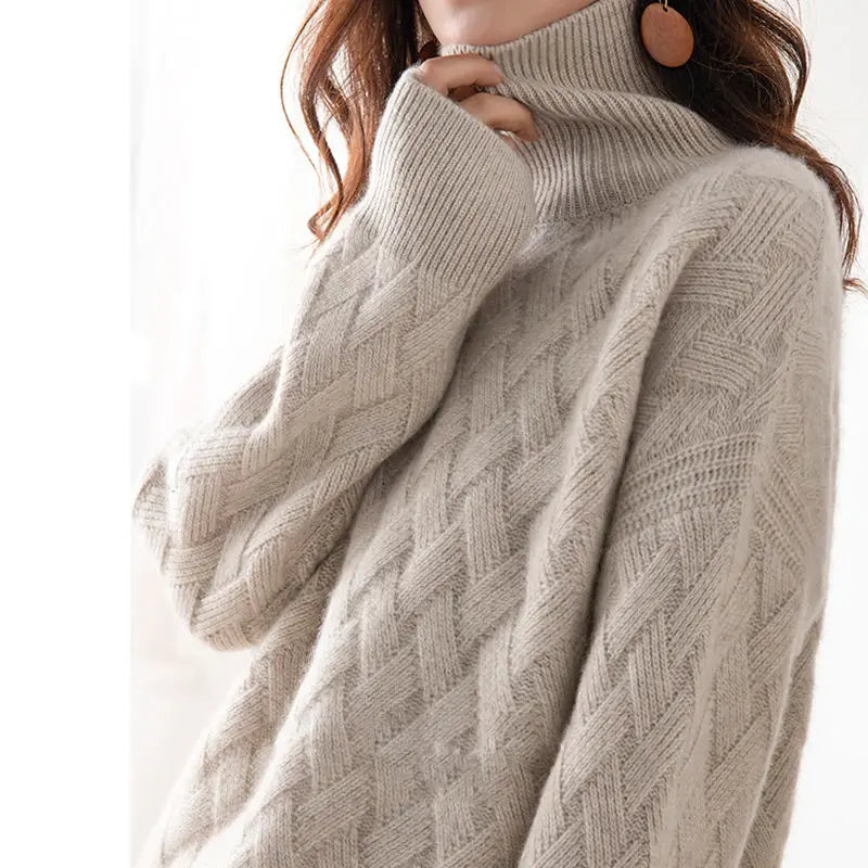 Theodora | Wool Mix Roll Neck Jumper