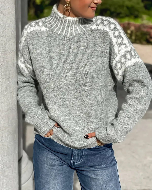 Petra | Wool Fair Isle High Neck Jumper