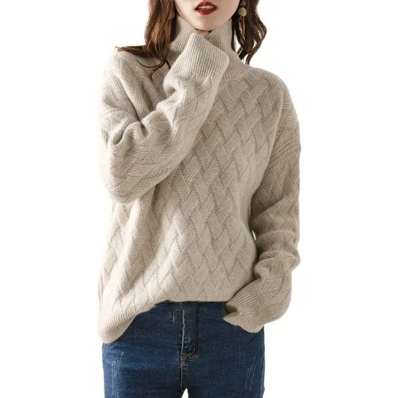 Faye | Jersey de cuello alto con tejido trenzado
