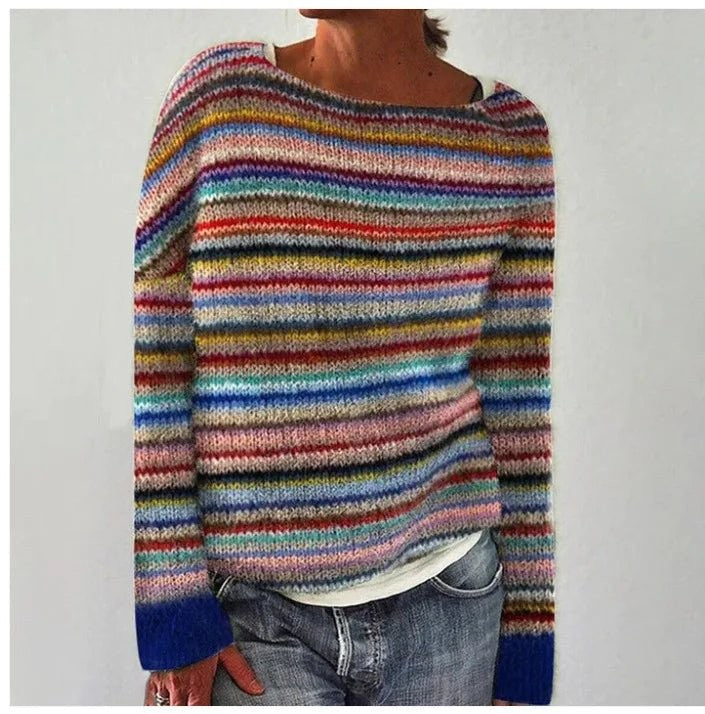Fair isle boat neck jumper