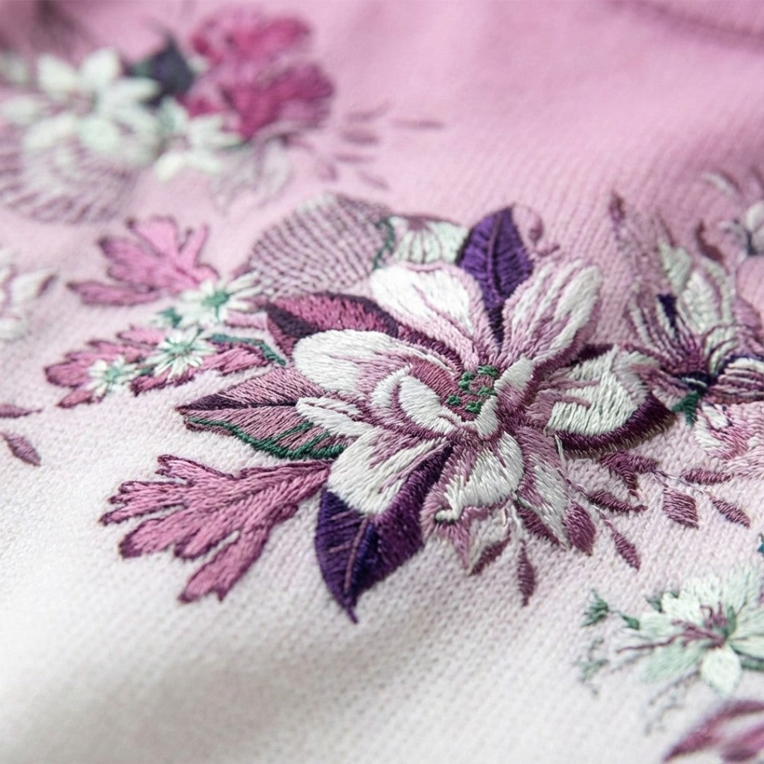 Floral cowl neck jumper