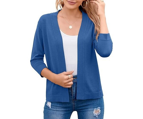 Lightweight open-front cardigan
