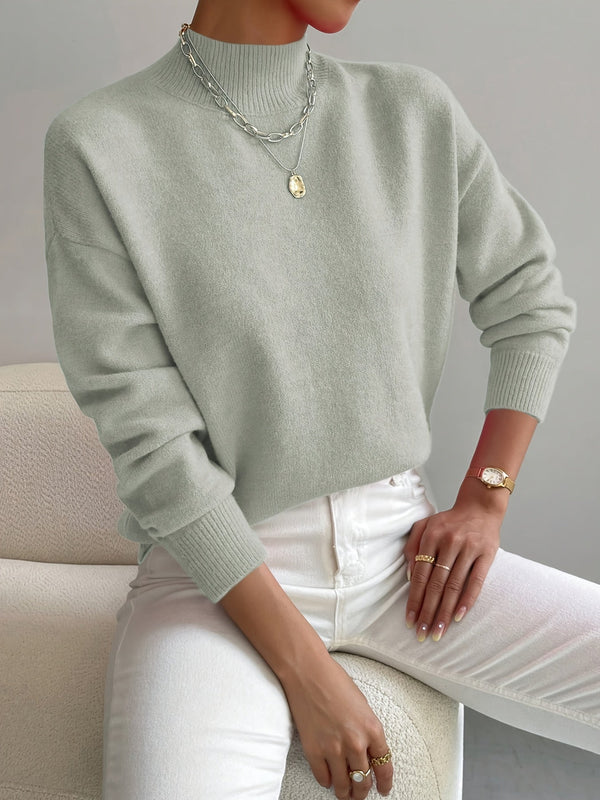 Clarissa | Jersey Suave de Cuello Falso