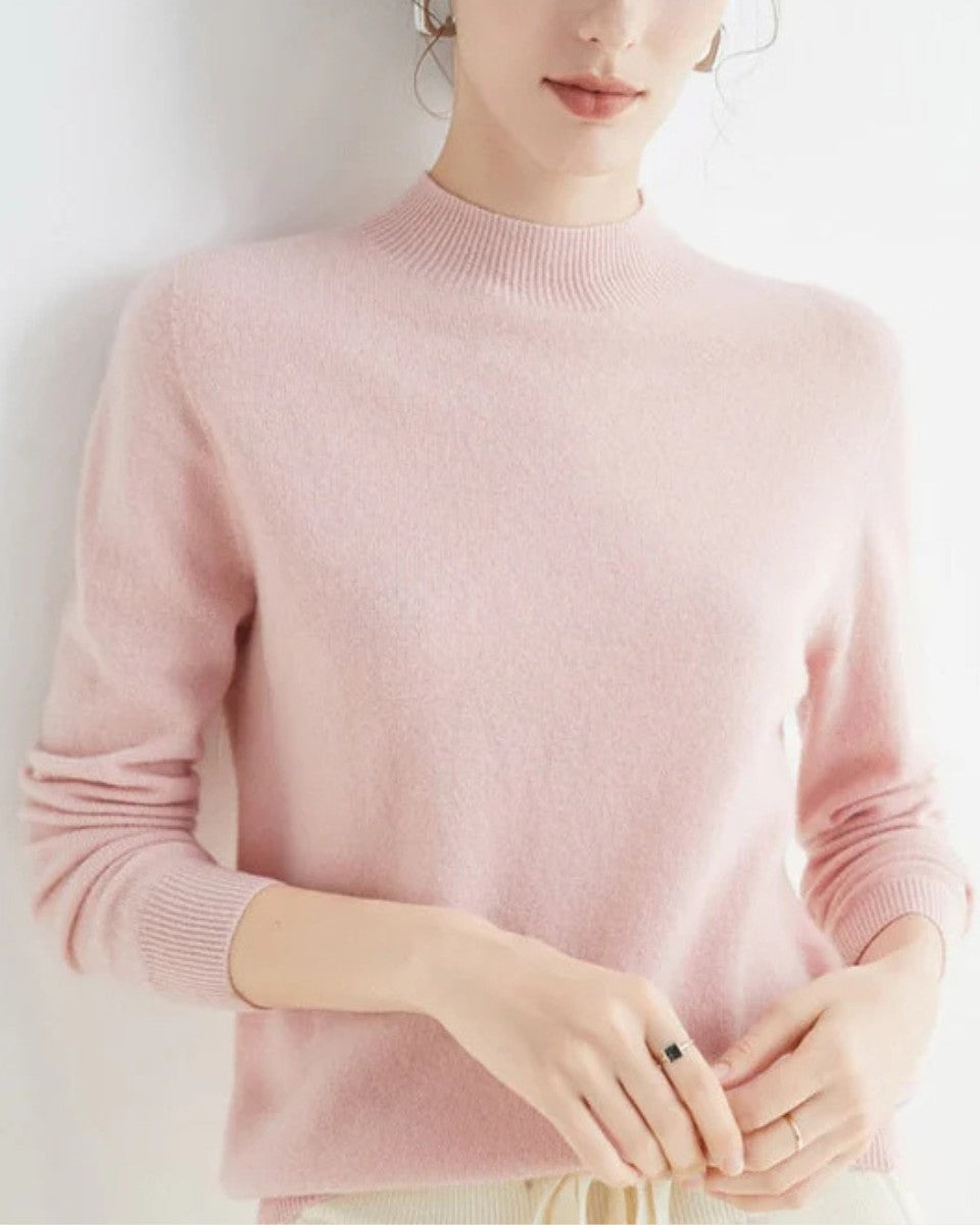 Merino mock neck jumper