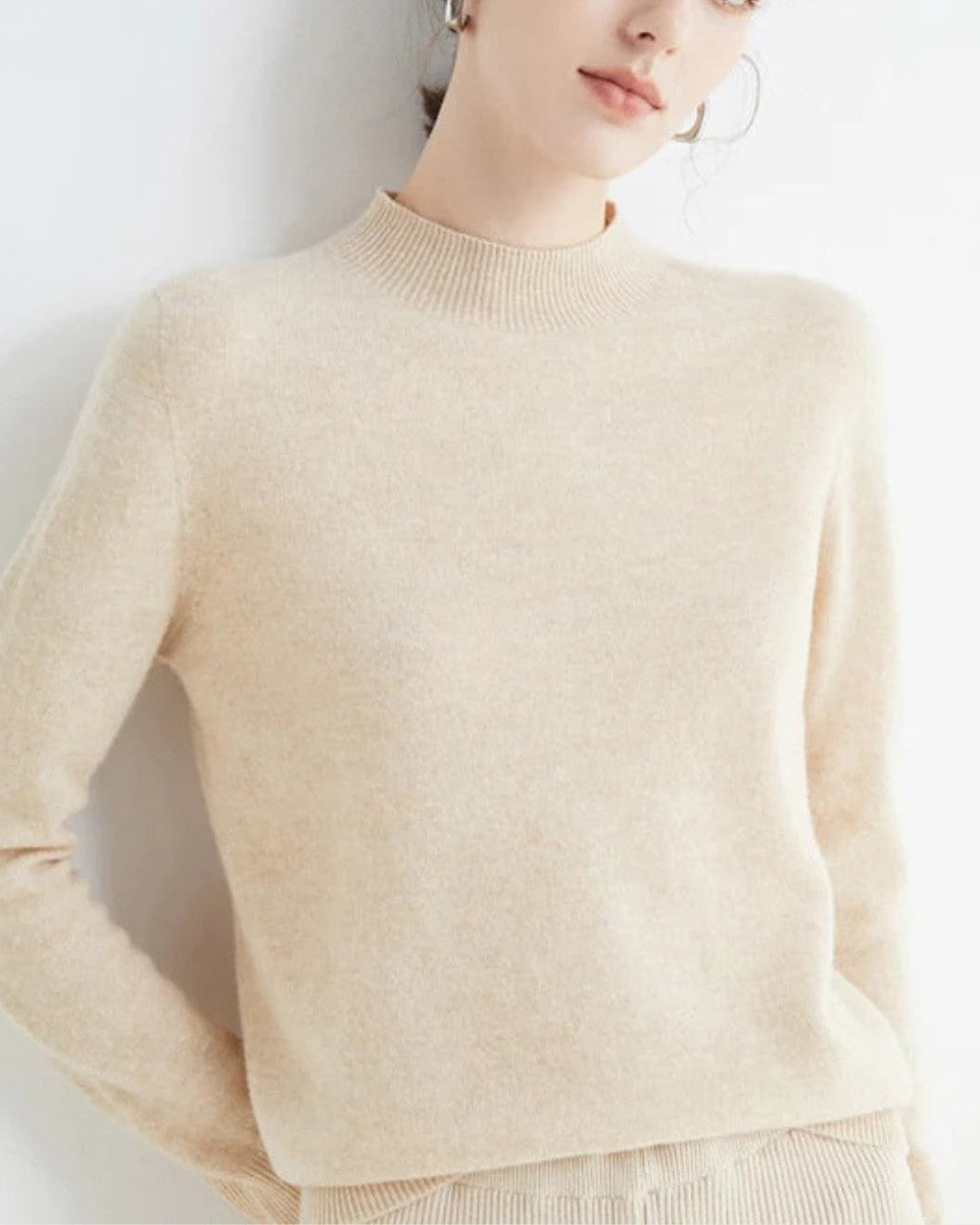 Merino mock neck jumper