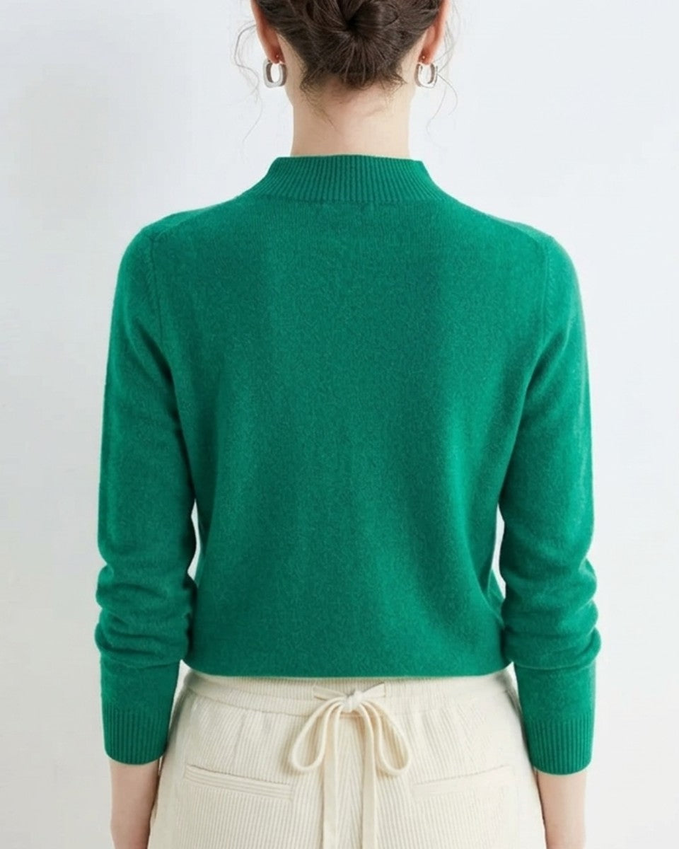 Merino mock neck jumper