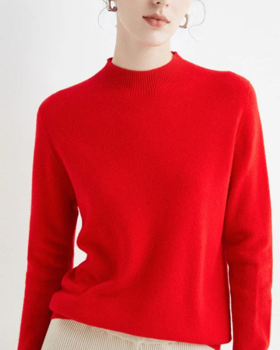 Merino mock neck jumper