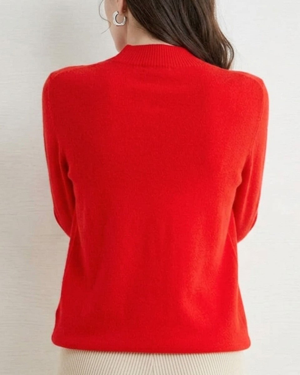 Merino mock neck jumper