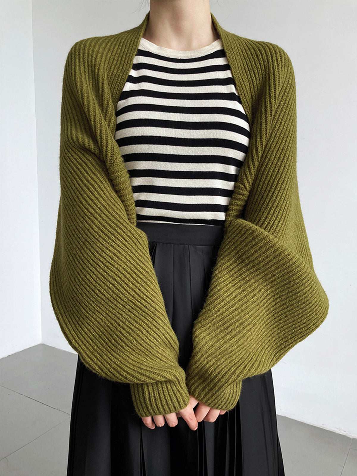 Eugenie | Ribbed Bolero Shrug Cardigan