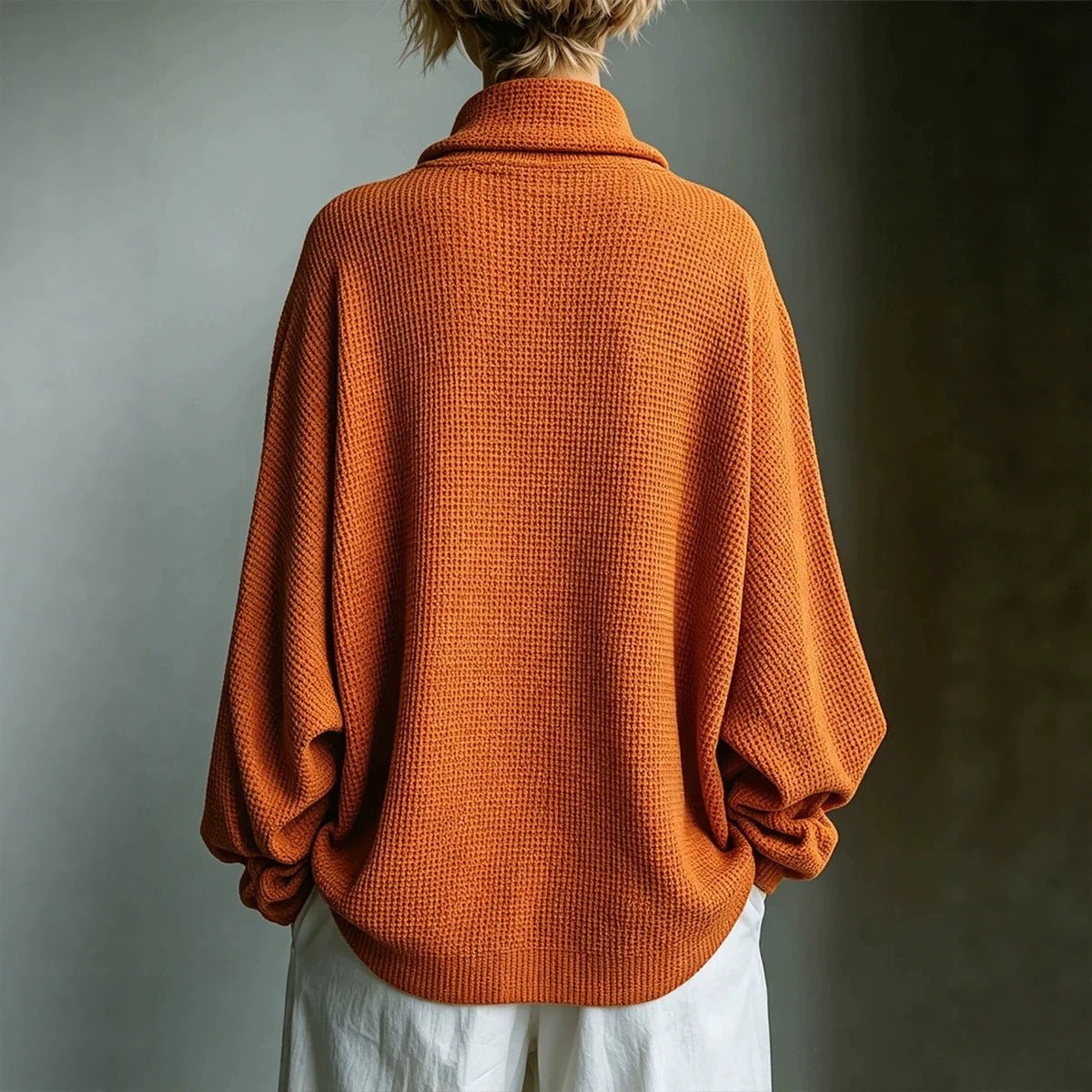 Roxane | Oversized Waffle Knit Cowl Neck Jumper