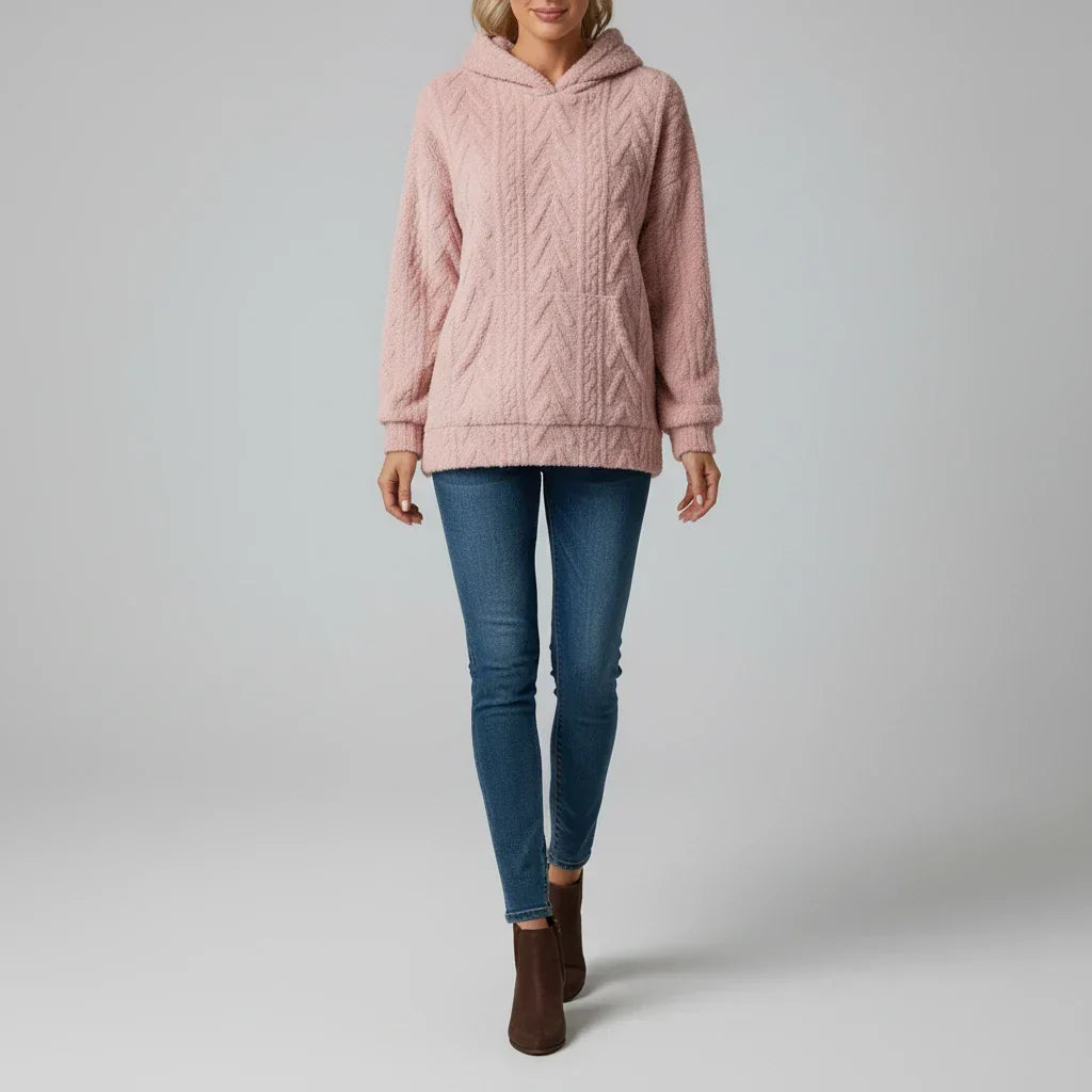 Nadia | Cable Textured Hoodie