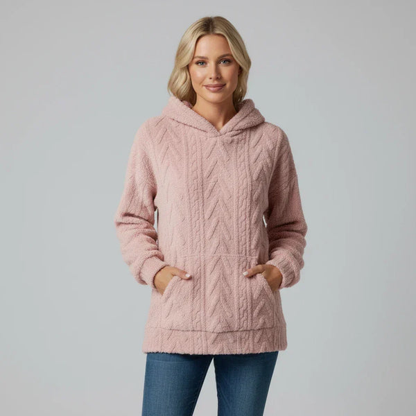 Nadia | Cable Textured Hoodie