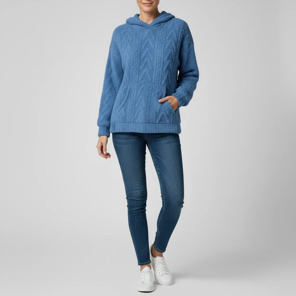 Nadia | Cable Textured Hoodie