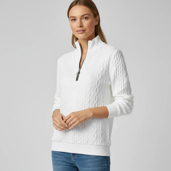 Maureen | Cable Knit Quarter-Zip Jumper