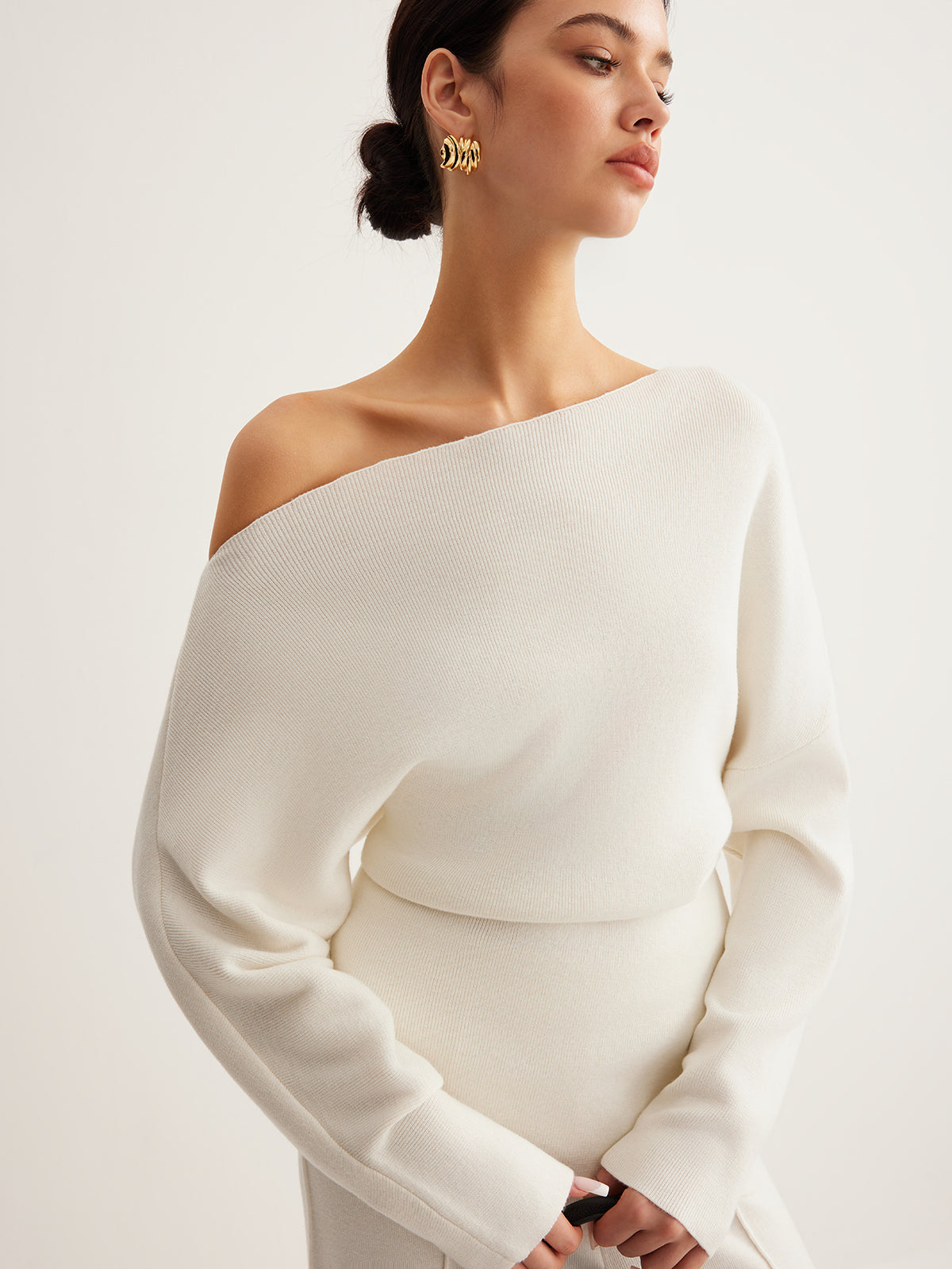 Selina | Jersey de un Hombro de Lana Merina